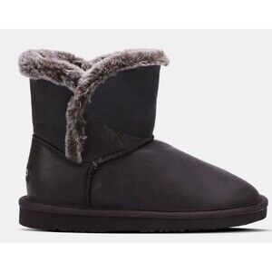LâMO Women’s Chocolate Brown Faux Fur Boots | Size 8| Cirrus Footbed